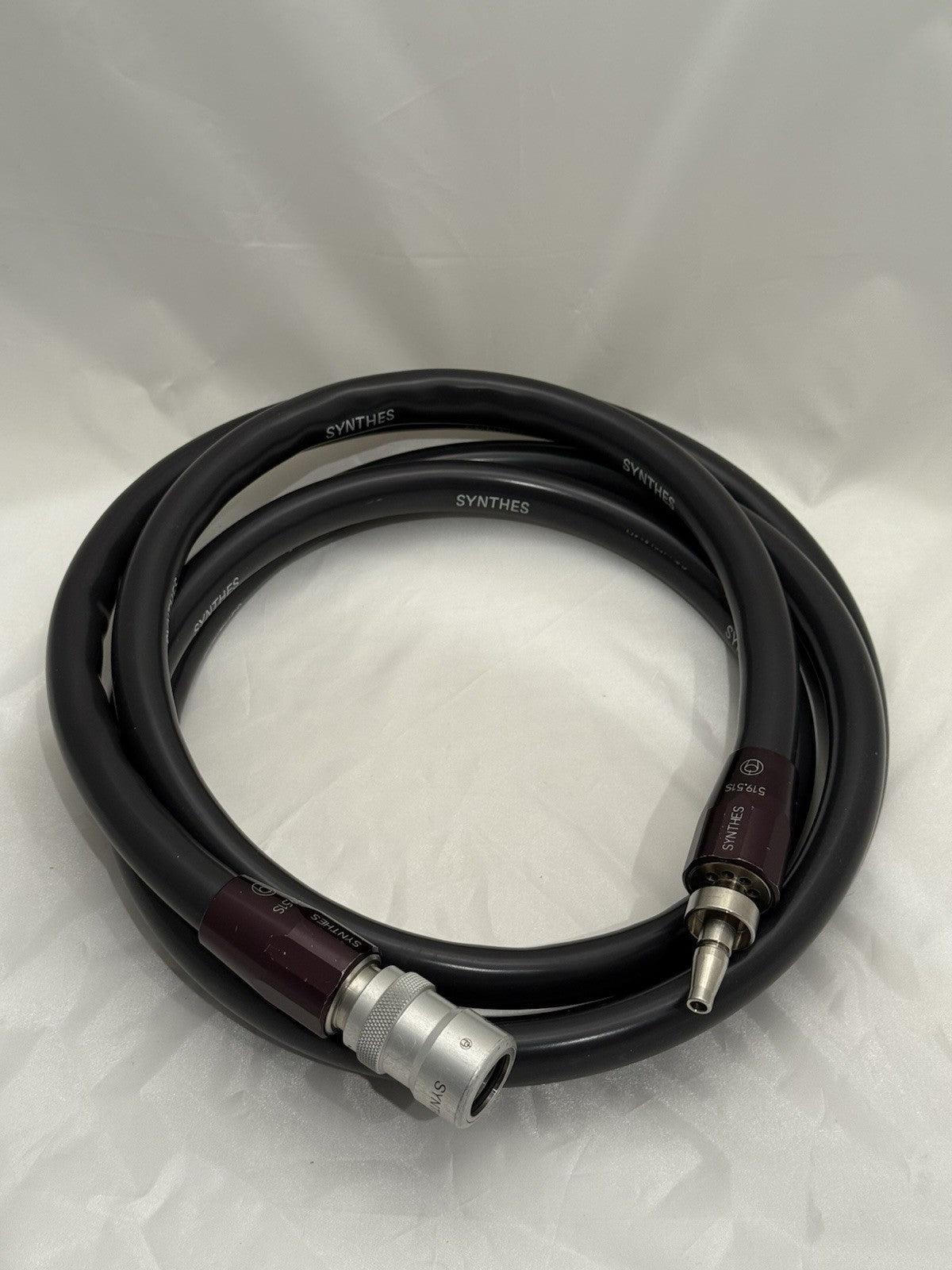 Synthes 519.51S Double Nitrogen Air Hose Schrader Valve 9' Orthopedics Trauma