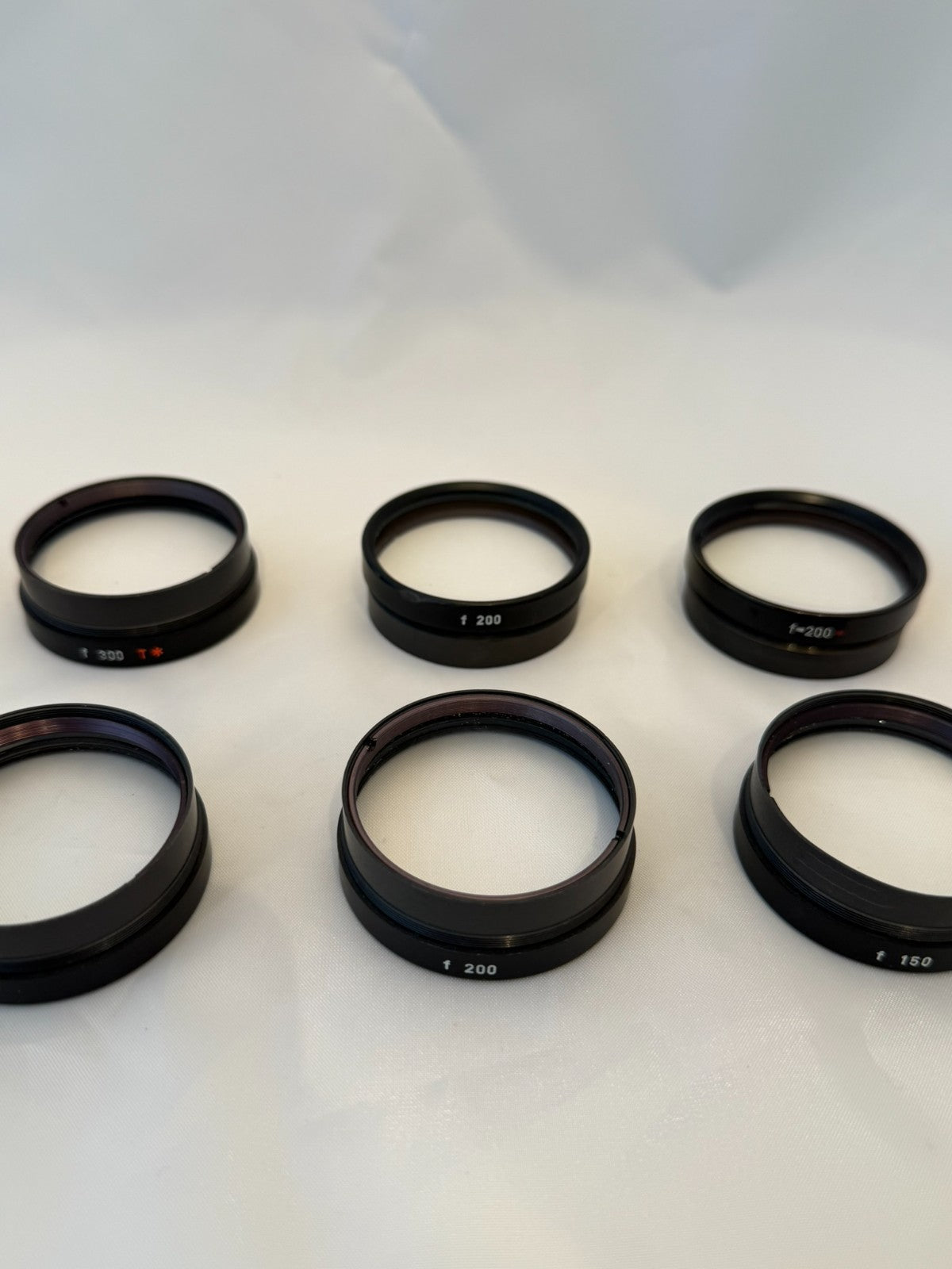 (LOT OF 8) CARL ZEISS  F 400 350 T* 200 150  Objective Lens 48mm OPMI Microscope