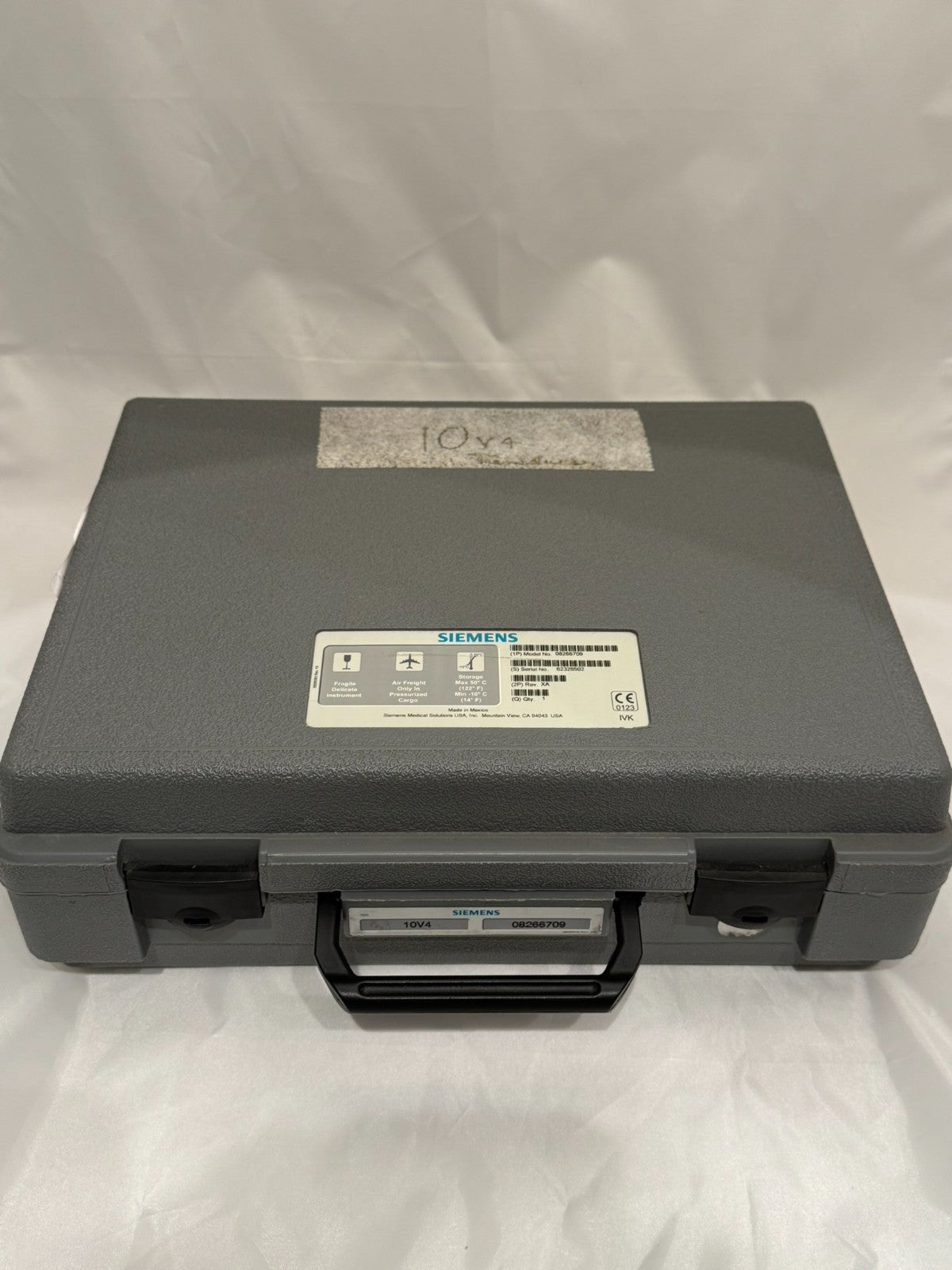 Siemens Acuson 10V4 Sector Array Ultrasound Transducer Probe 4-10 MHz w/ Case