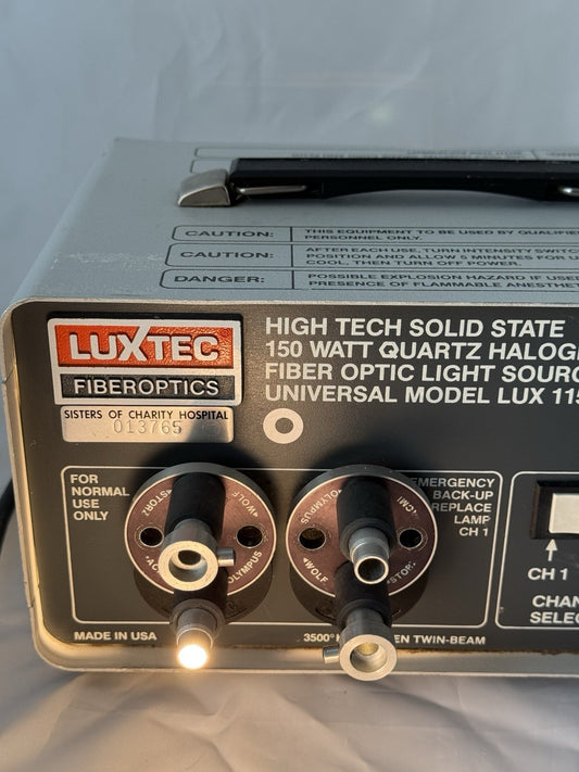 Luxtec Fiber Optic Light Source LUX 1150 - 3500k Twin Beam