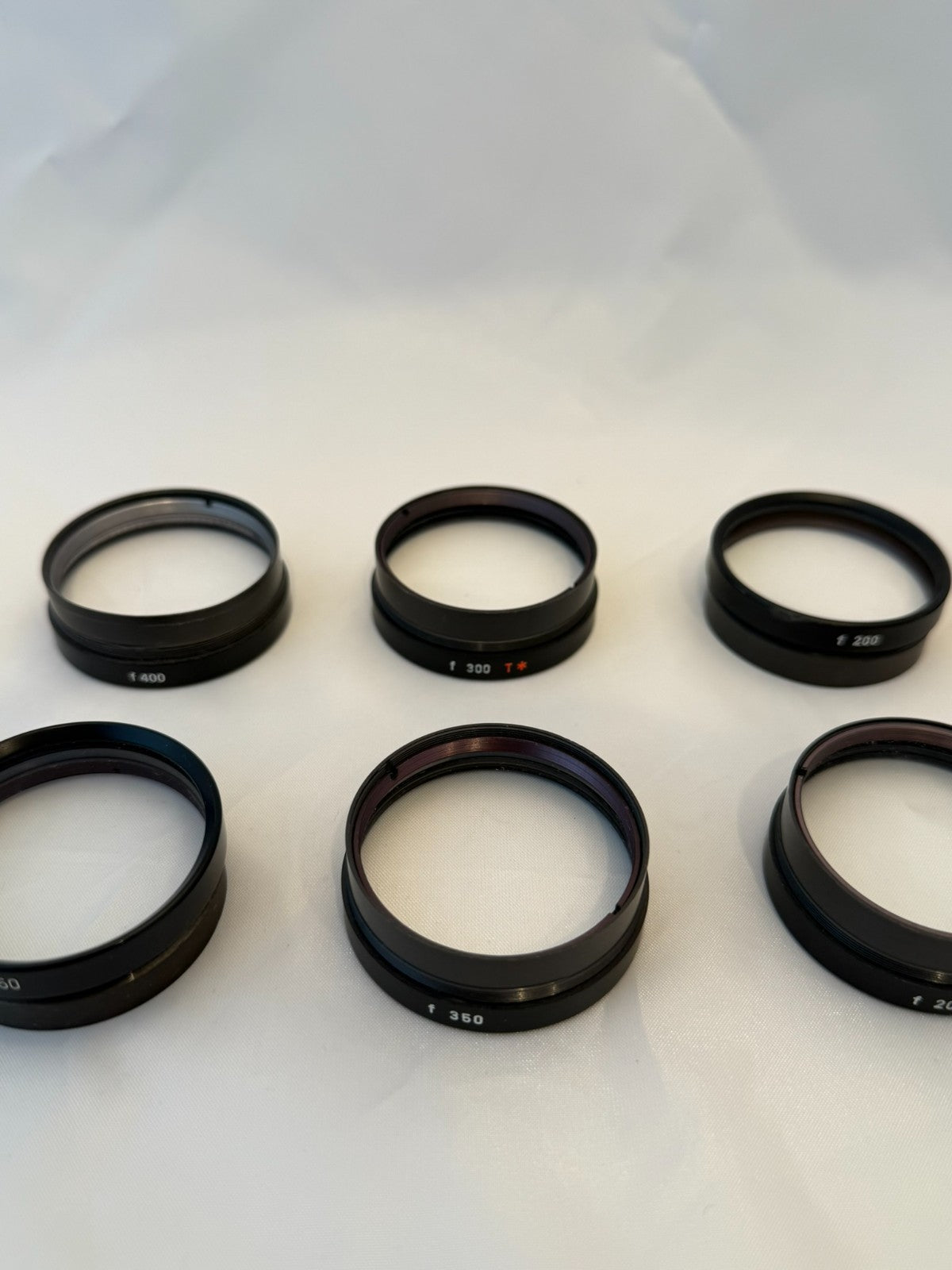 (LOT OF 8) CARL ZEISS  F 400 350 T* 200 150  Objective Lens 48mm OPMI Microscope