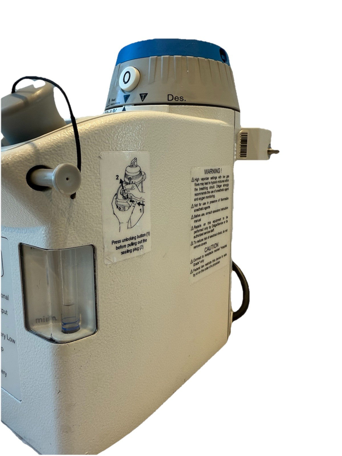 Baxter Drager D-Vapor Desflurane Vaporizer M35500 Sv 2.03