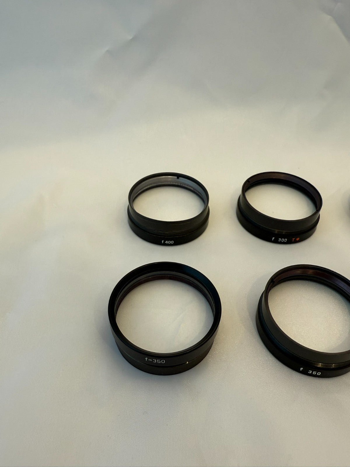 (LOT OF 8) CARL ZEISS  F 400 350 T* 200 150  Objective Lens 48mm OPMI Microscope