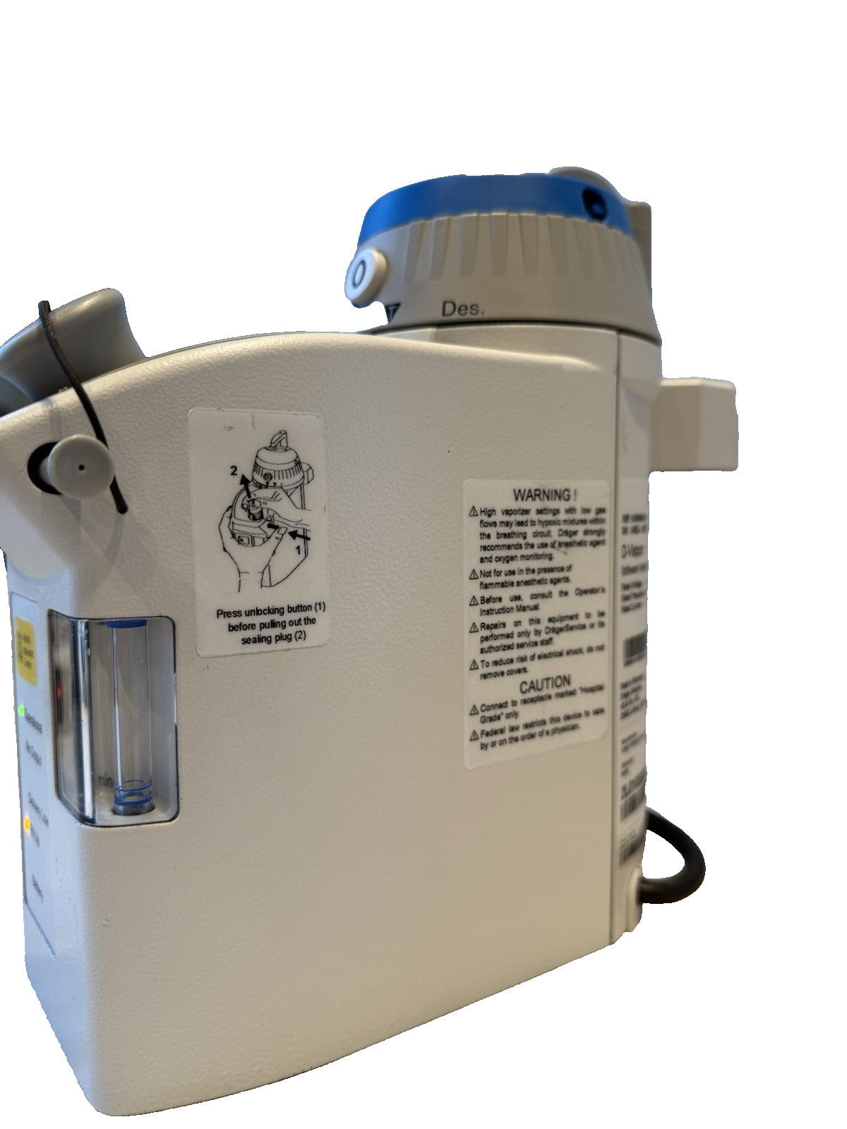Baxter Drager D-Vapor Desflurane Vaporizer M35500 Sv 3.0